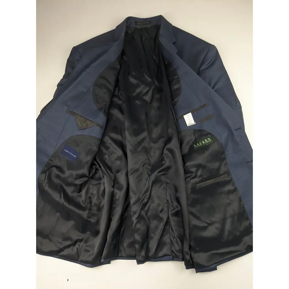Ralph Lauren Men's Navy Wool Suit Jacket Blazer Sport Coat - Size 46R